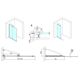 POLYSAN MODULAR SHOWER zástěna s pojezdy 1200 mm, černá (MS5-120B)