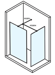 Doplňková vzpěra k MSBR1, 800 mm, chrom