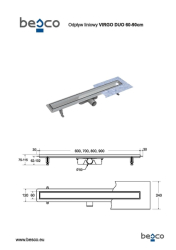 BESCO Odtokový žlab VIRGO DUO, Rozměr A - 70 cm (ZLOL70VD)