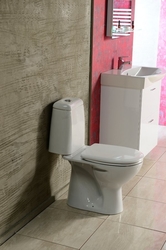 AQUALINE RIGA WC kombi, zadní odpad, včetně splachovacího mechanismu (RG601)