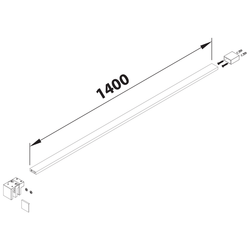 POLYSAN Vzpěra k MS5 kolmá, 1400 mm, černá (RL840B)