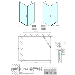 Zoom Line Black obdélníkový sprchový kout 800x900mm L/P varianta