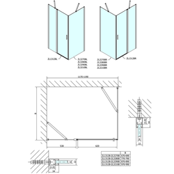 Zoom Line Black obdélníkový sprchový kout 1200x900mm L/P varianta