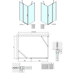 Zoom Line obdélníkový sprchový kout 1300x1000mm L/P varianta