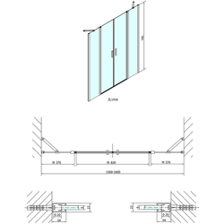 ZOOM LINE sprchové dveře 1600mm, čiré sklo